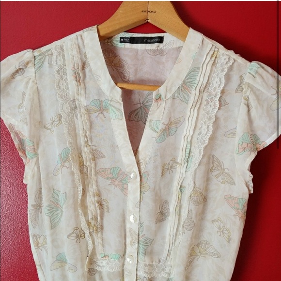 MAURICES SHEER BUTTERFLY DRESS (128) - Picture 2 of 5